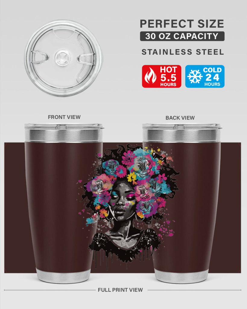 Sparkling Black Girl Design 17#- women-girls- Tumbler