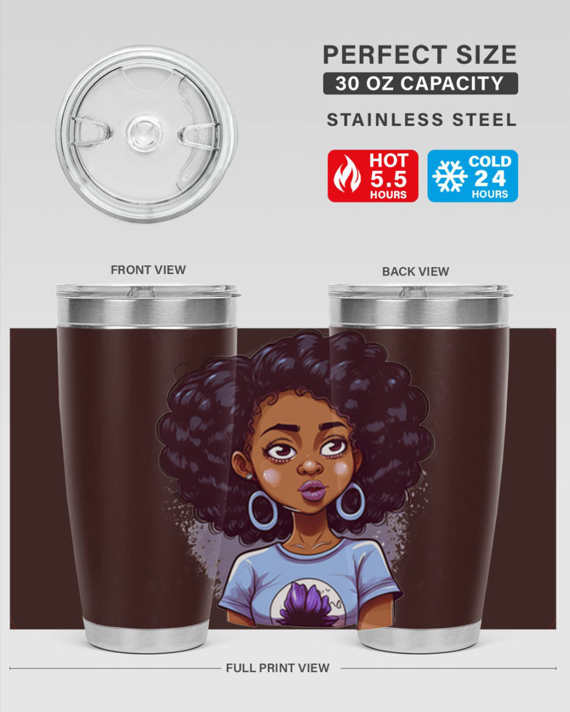 Sparkling Black Girl Design 20#- women-girls- Tumbler