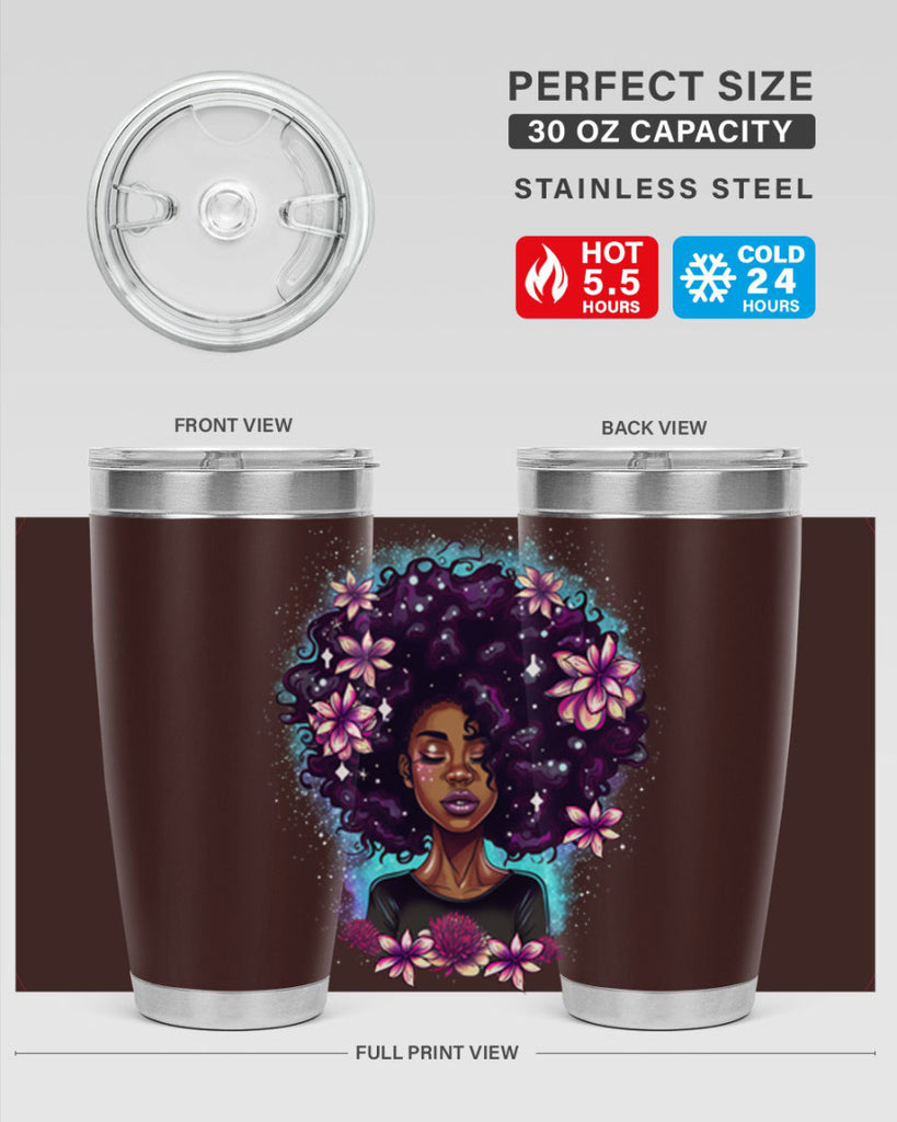Sparkling Black Girl Design 3#- women-girls- Tumbler