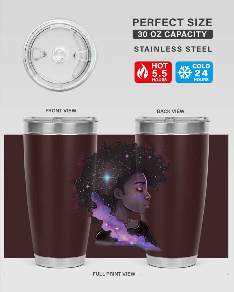 Sparkling Black Girl Design 4#- women-girls- Tumbler