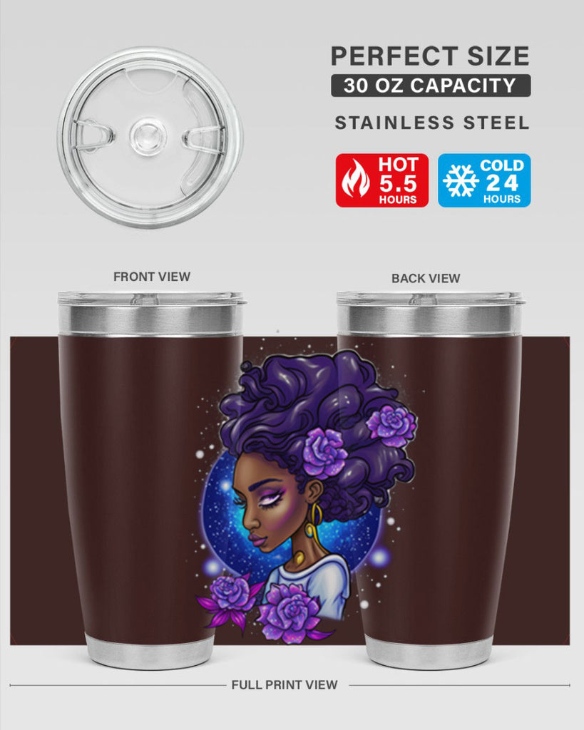 Sparkling Black Girl Design 7#- women-girls- Tumbler