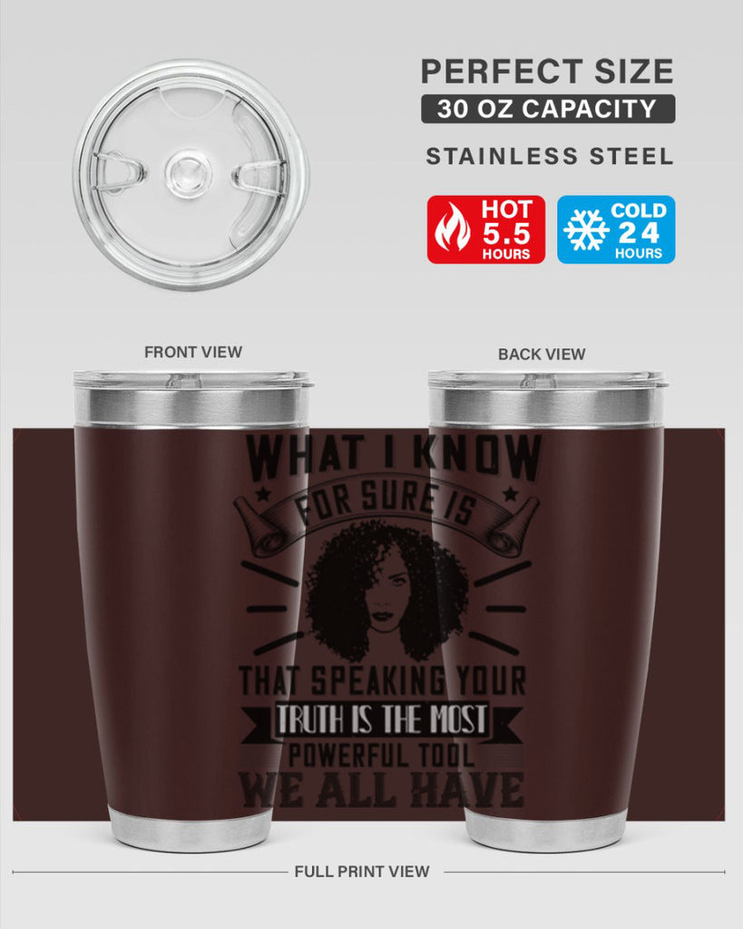 What I know for sure is that speaking your truth is the most powerful tool we all have Style 13#- afro- Tumbler