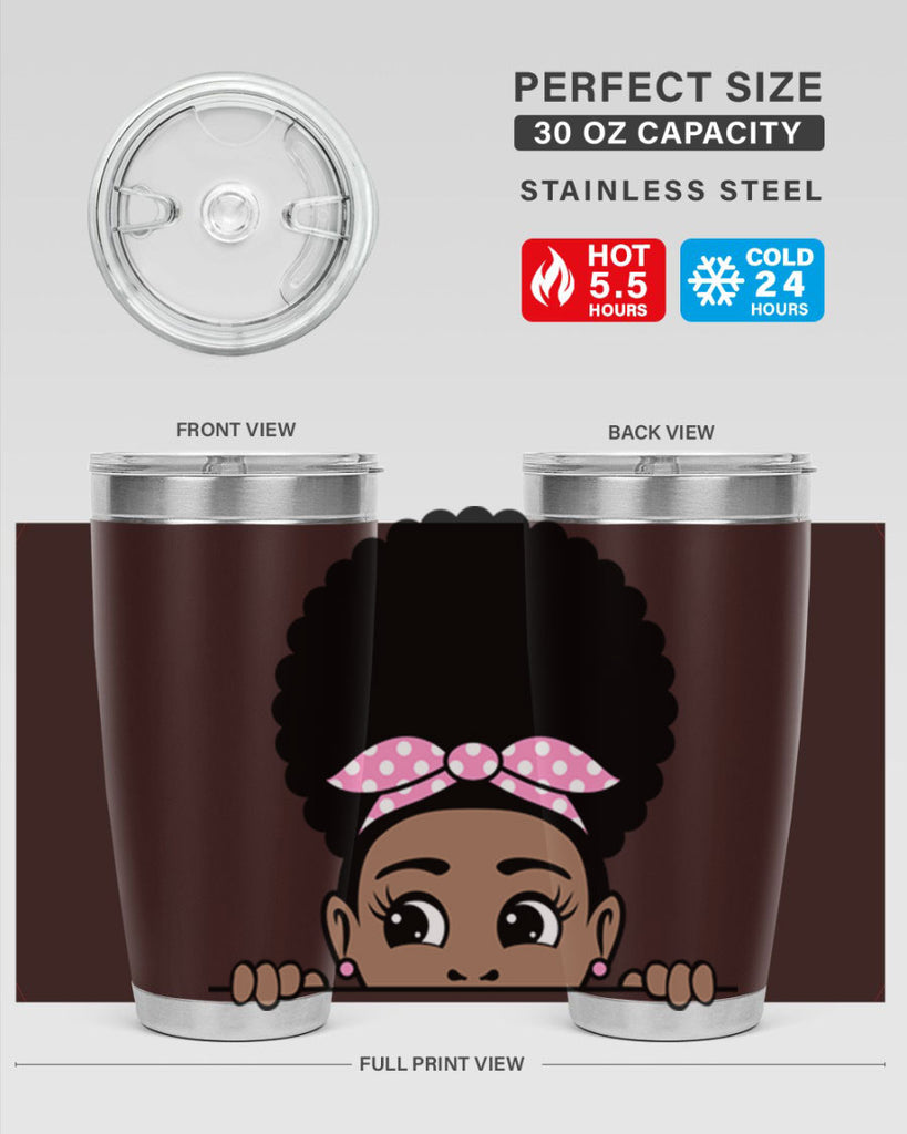 afro puff bandana girl peekaboo 85#- women-girls- Tumbler