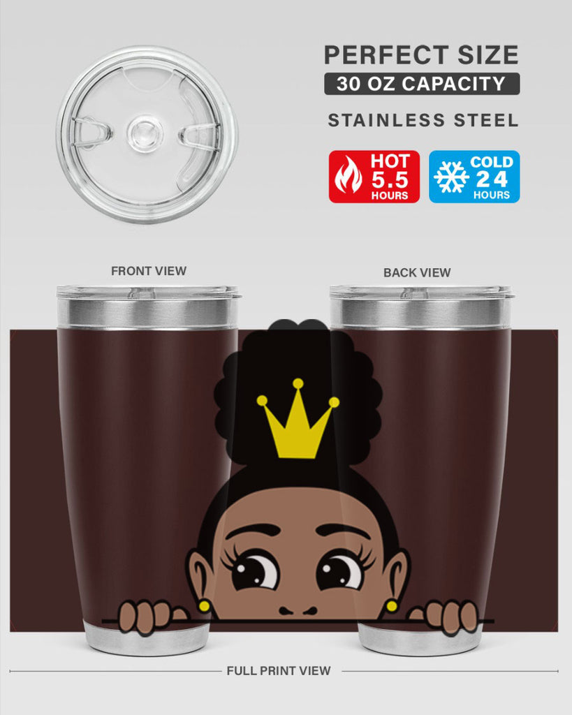 afro puff crown girl 1#- women-girls- Tumbler