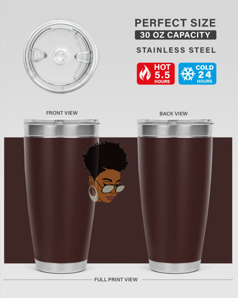 black afro 44#- women-girls- Tumbler