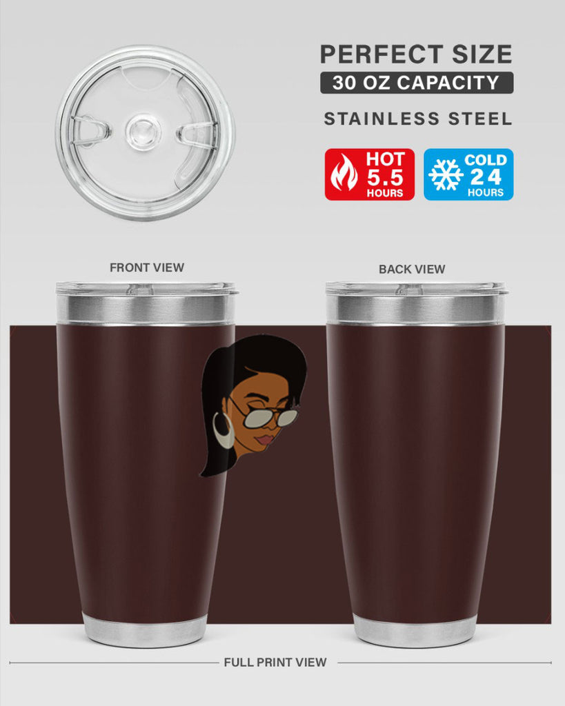 black afro 48#- women-girls- Tumbler