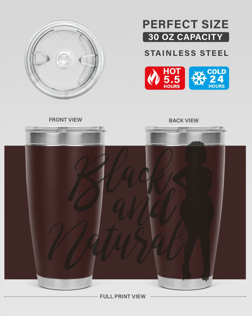 black and natural 22#- women-girls- Tumbler