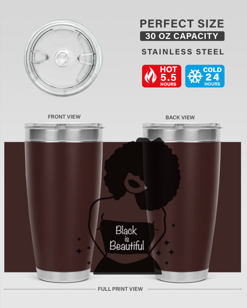 black is beautiful 11#- women-girls- Tumbler