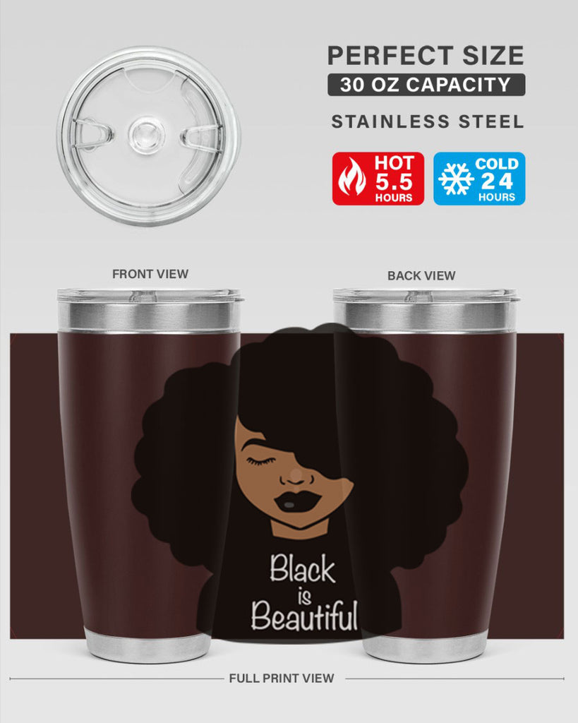 black is beautiful 12#- women-girls- Tumbler