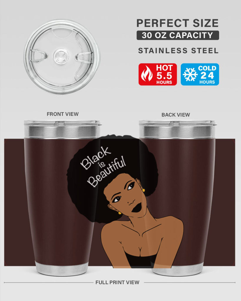 black is beautiful 13#- women-girls- Tumbler