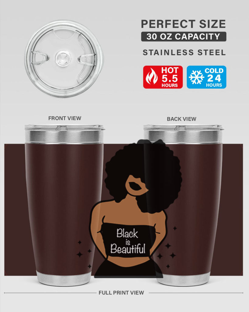 black is beautiful 16#- women-girls- Tumbler