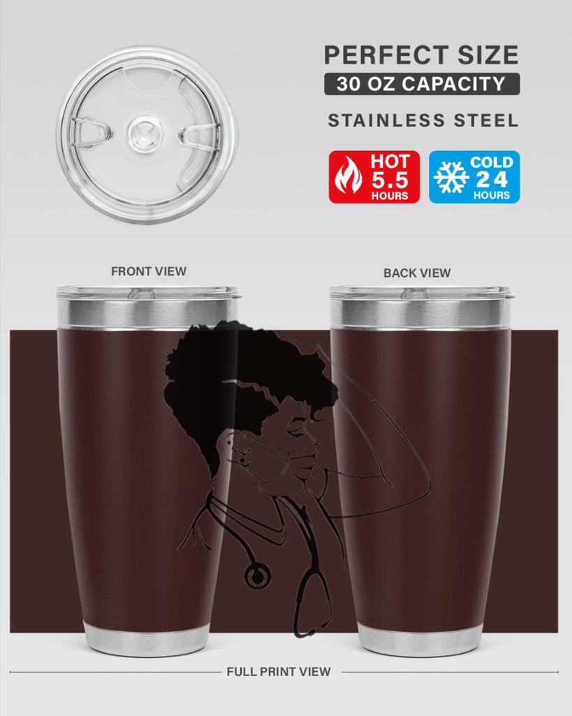 black nurse 3#- women-girls- Tumbler