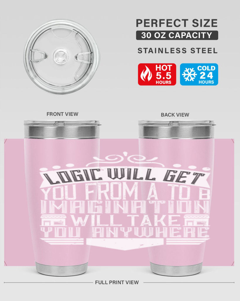 Logic will get you from A to B Imagination will take you anywhere Style 24#- architect- tumbler