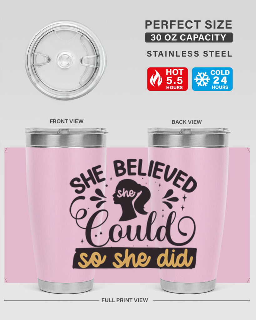 She believed she could she did Style 7#- women-girls- Tumbler