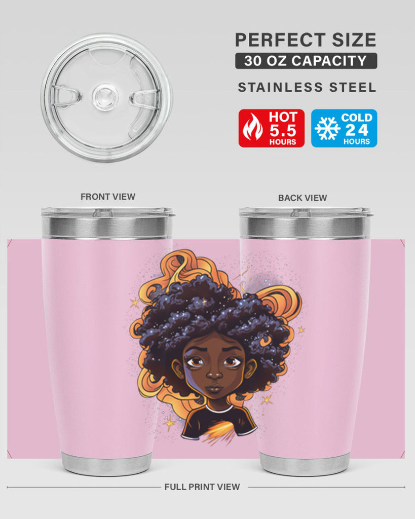 Sparkling Black Girl Design 12#- women-girls- Tumbler