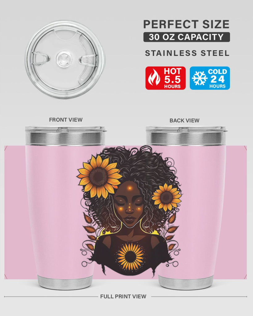 Sparkling Black Girl Design 13#- women-girls- Tumbler