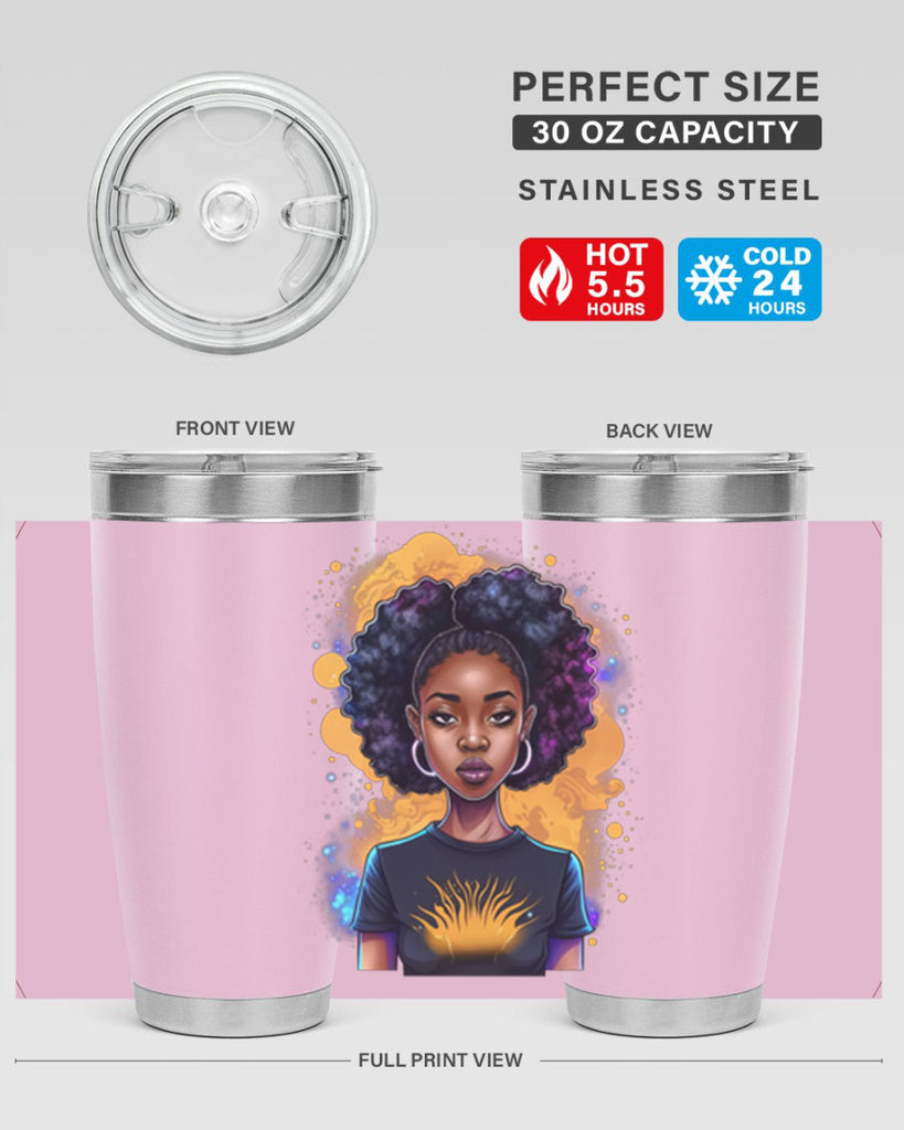Sparkling Black Girl Design 15#- women-girls- Tumbler