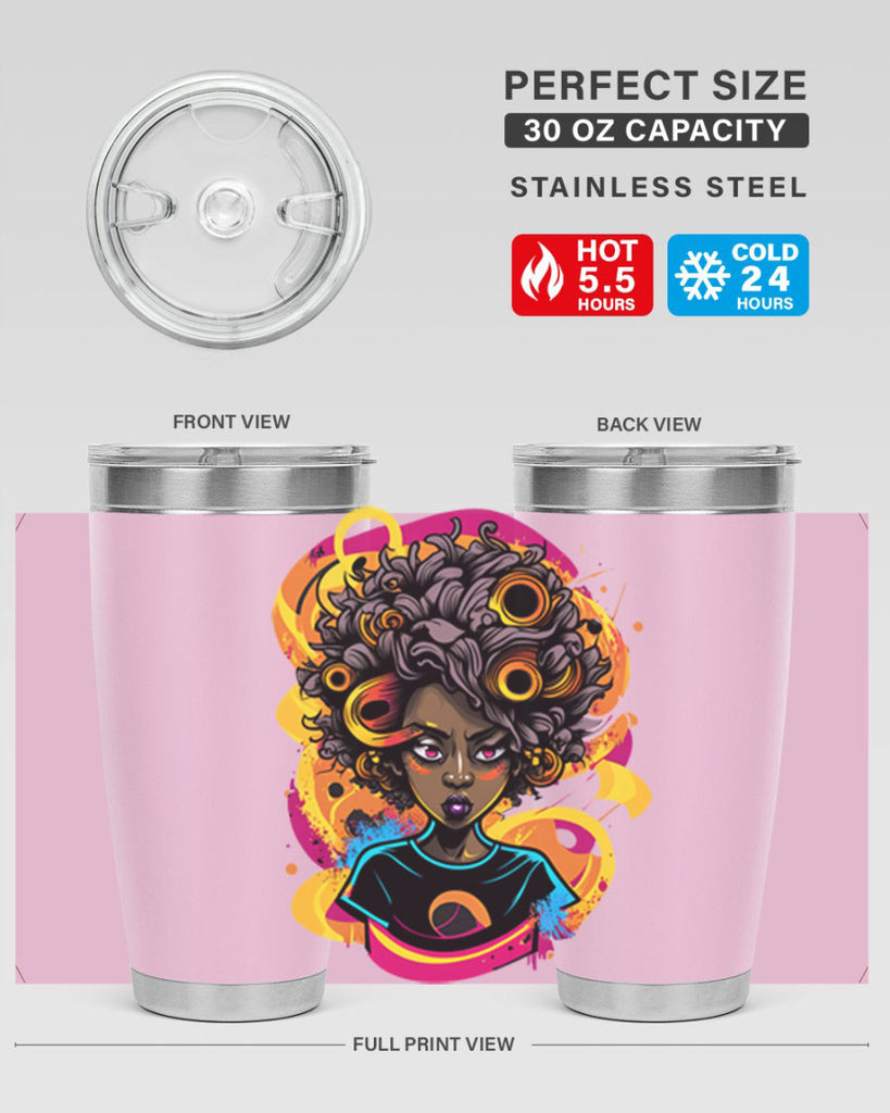 Sparkling Black Girl Design 6#- women-girls- Tumbler