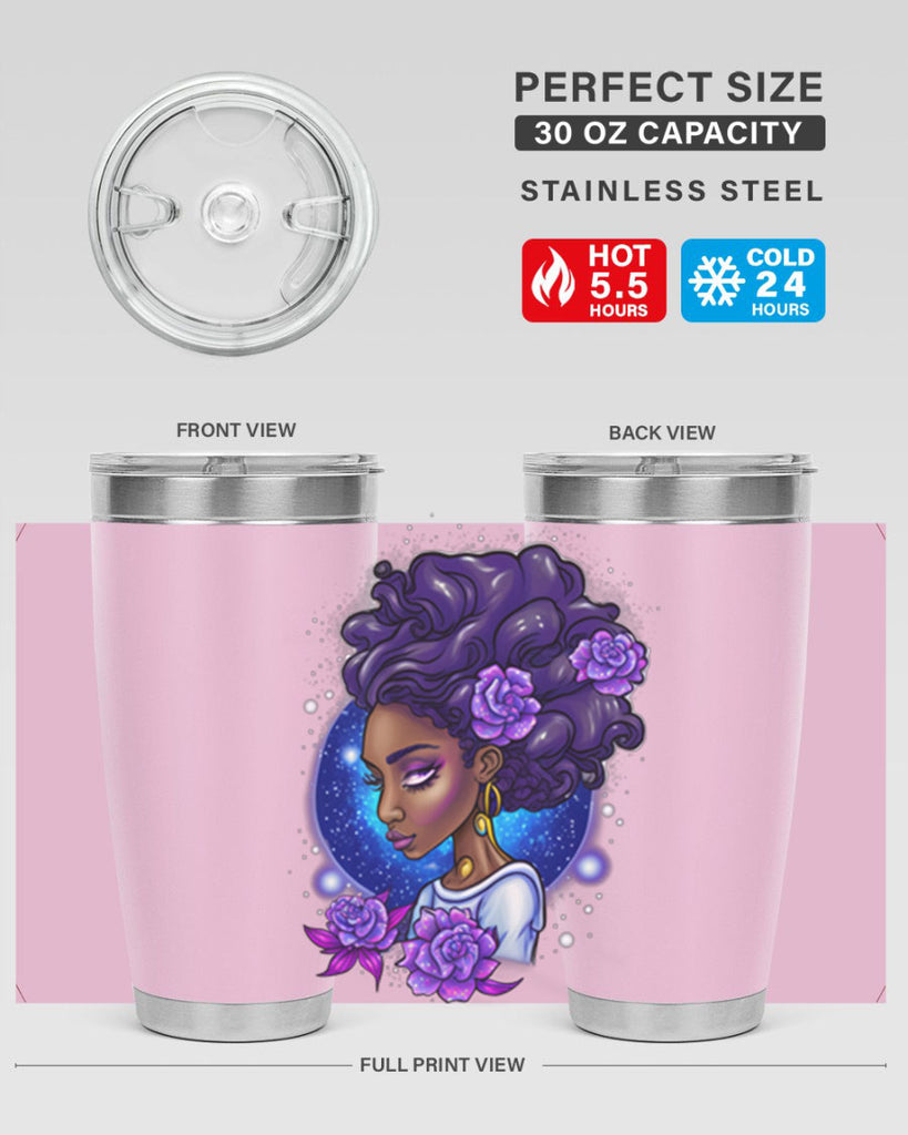 Sparkling Black Girl Design 7#- women-girls- Tumbler