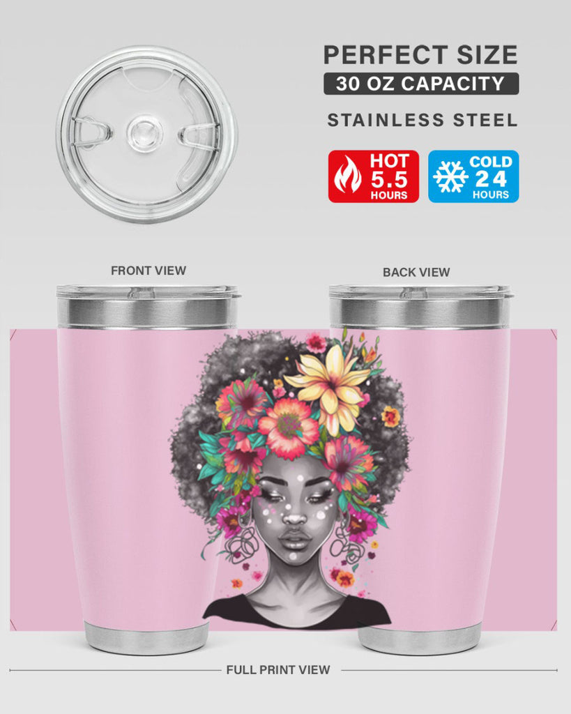 Sparkling Black Girl Design 9#- women-girls- Tumbler