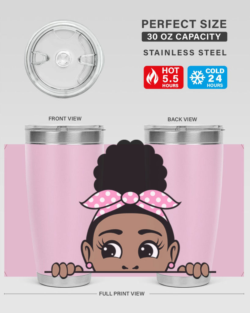 afro puff bandana girl peekaboo 86#- women-girls- Tumbler