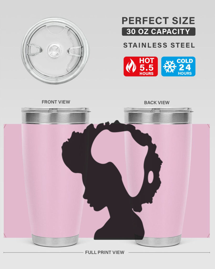 afro woman with africa map 65#- women-girls- Tumbler