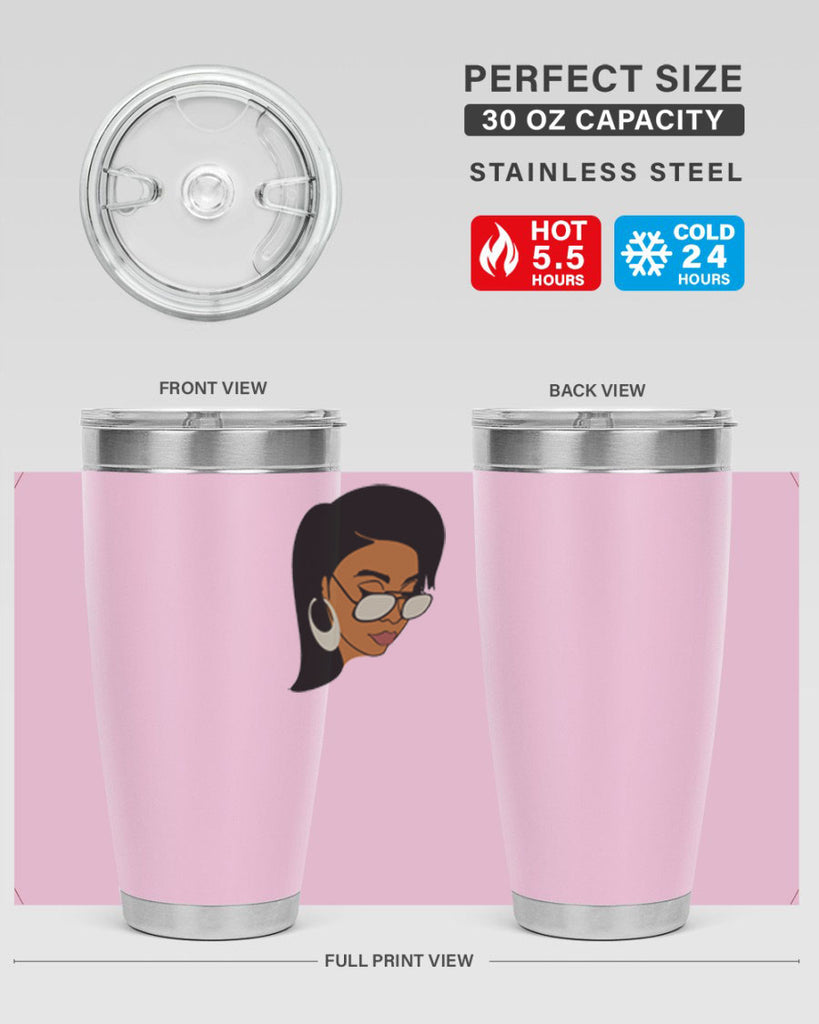 black afro 48#- women-girls- Tumbler