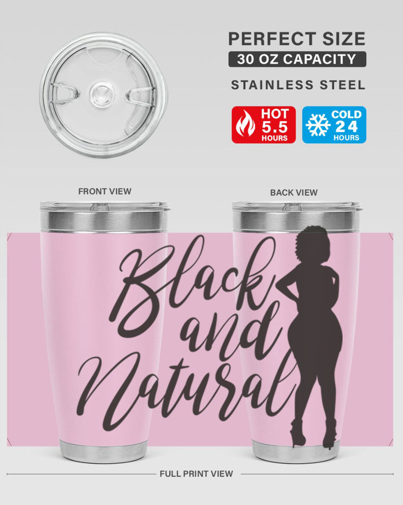black and natural 22#- women-girls- Tumbler