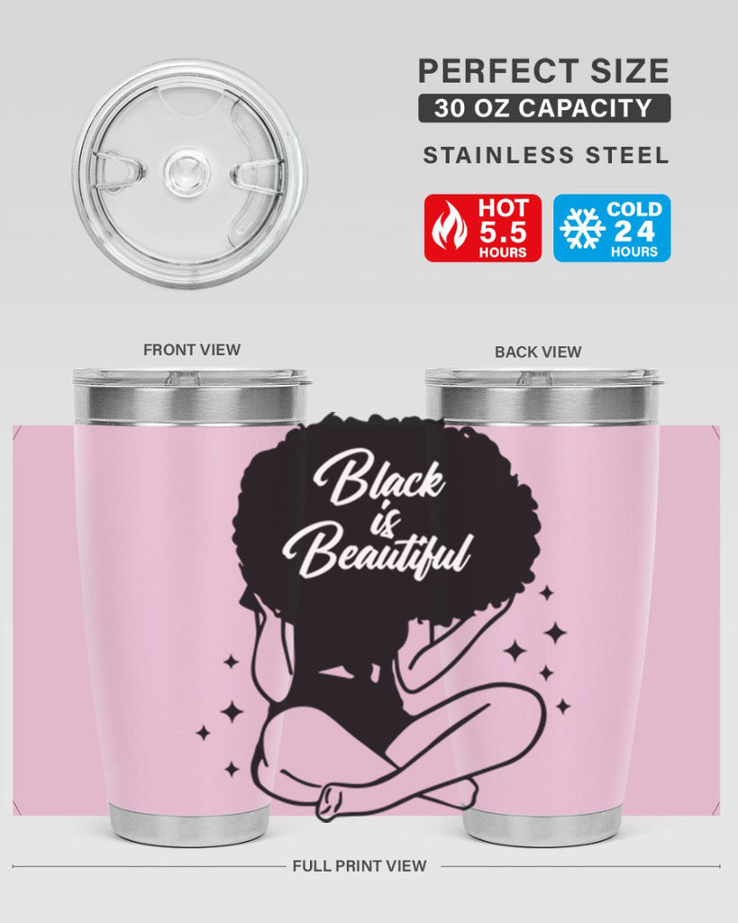 black is beautiful 15#- women-girls- Tumbler