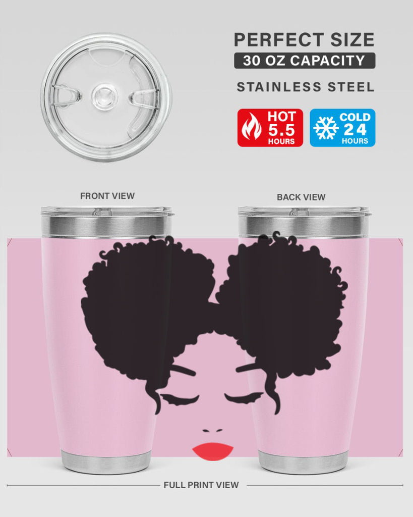 black woman red lips 9#- women-girls- Tumbler