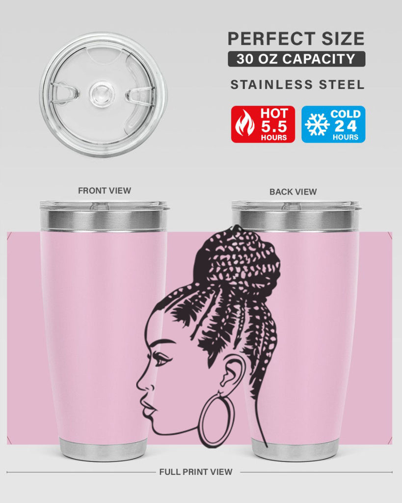 black woman with braids 7#- women-girls- Tumbler