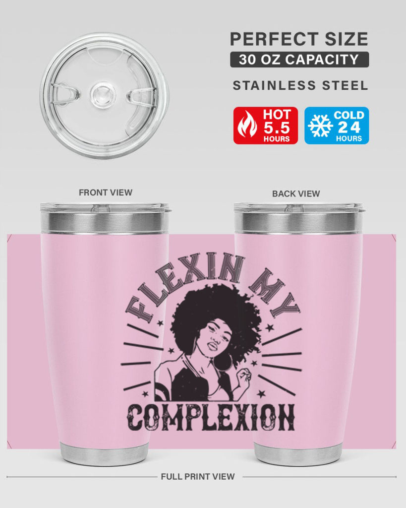 flexin my complexion Style 34#- afro- Tumbler