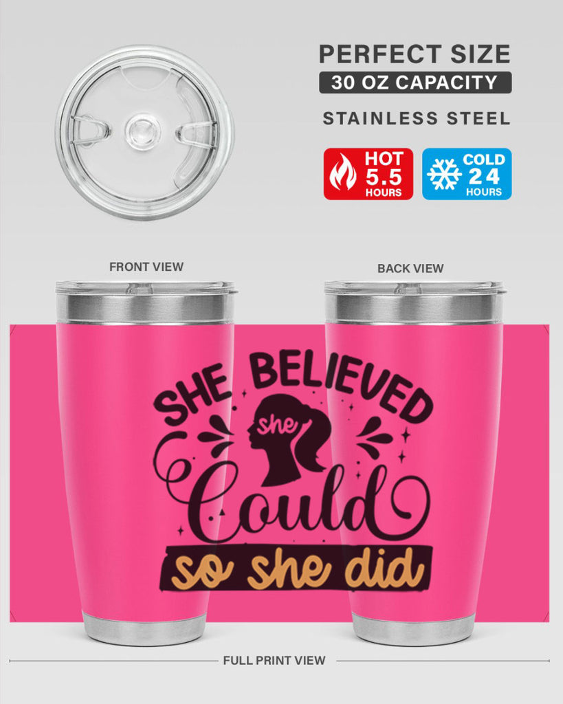 She believed she could she did Style 7#- women-girls- Tumbler