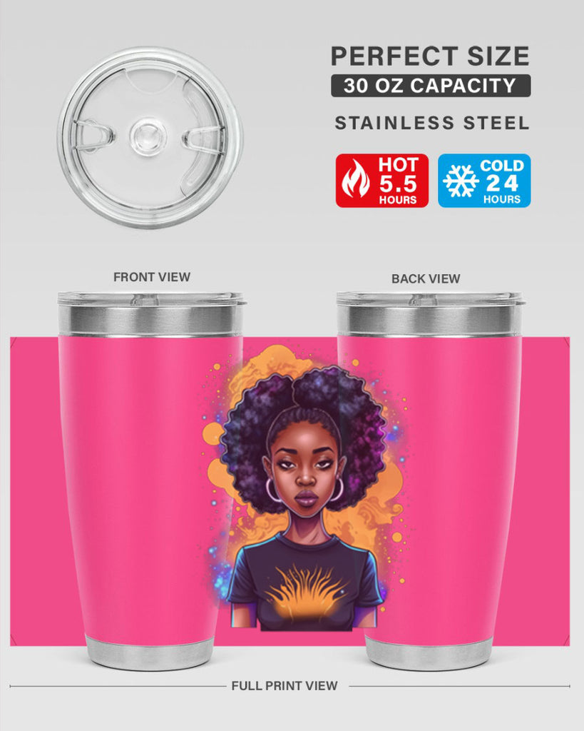 Sparkling Black Girl Design 15#- women-girls- Tumbler