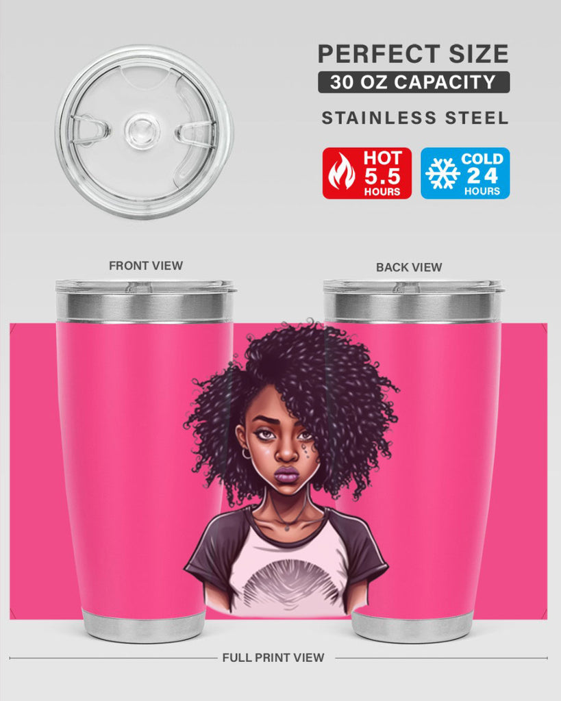 Sparkling Black Girl Design 18#- women-girls- Tumbler