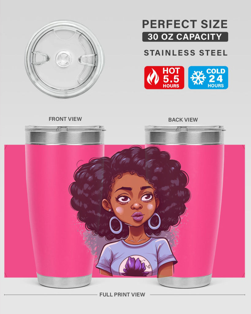 Sparkling Black Girl Design 20#- women-girls- Tumbler