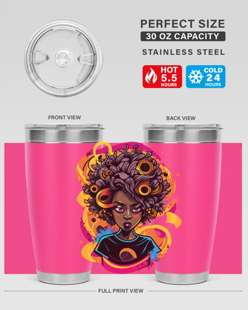 Sparkling Black Girl Design 6#- women-girls- Tumbler