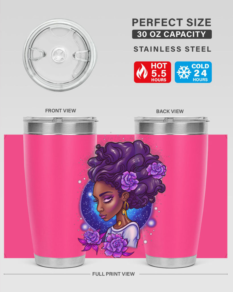 Sparkling Black Girl Design 7#- women-girls- Tumbler