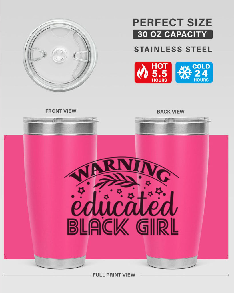 Warning educated black girl Style 1#- women-girls- Tumbler