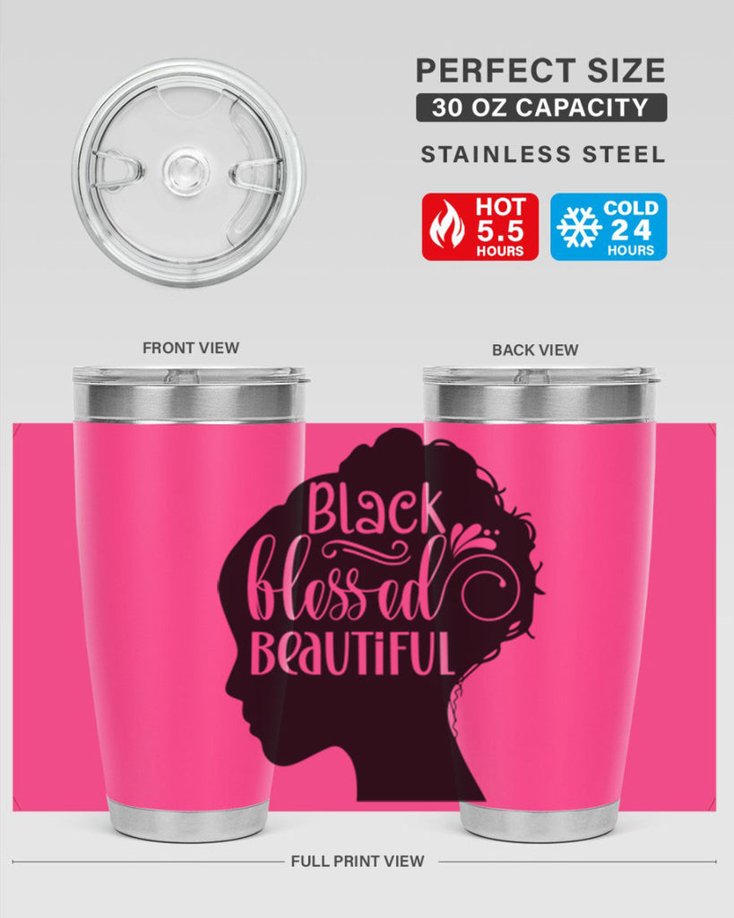 black blessed beautiful Style 62#- women-girls- Tumbler