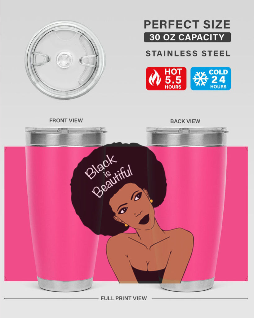 black is beautiful 13#- women-girls- Tumbler