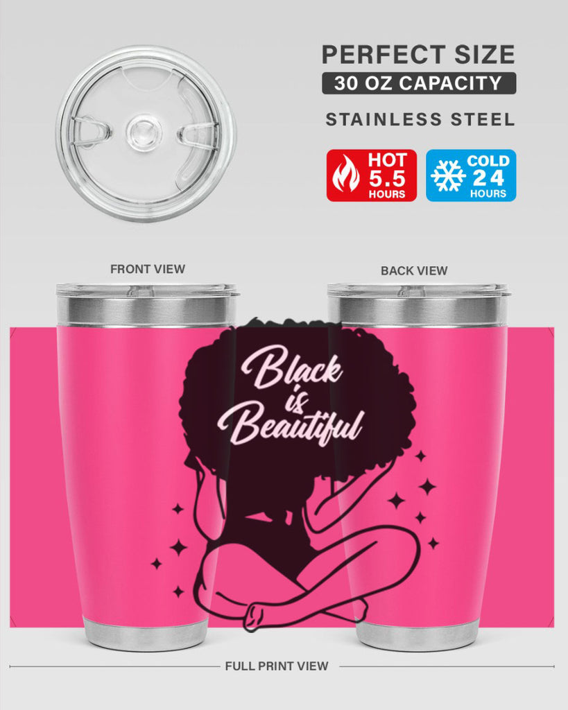 black is beautiful 15#- women-girls- Tumbler