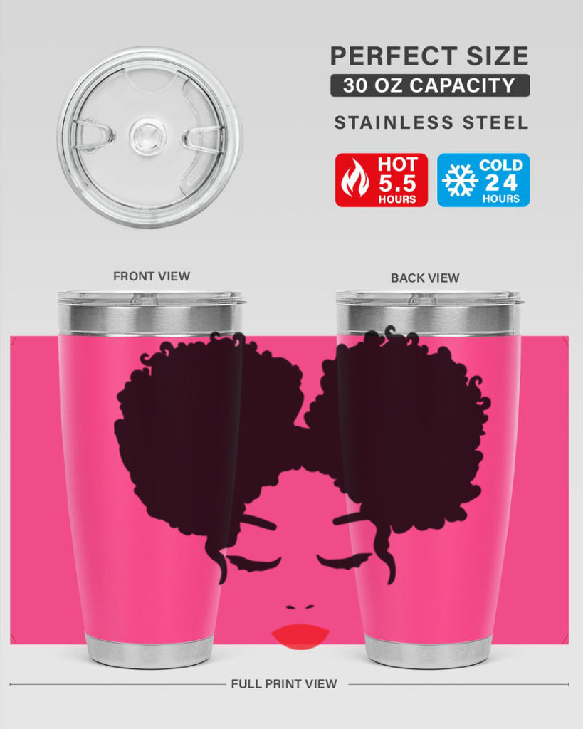black woman red lips 9#- women-girls- Tumbler