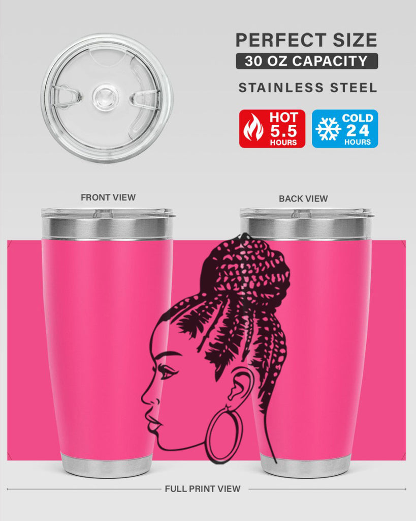 black woman with braids 7#- women-girls- Tumbler