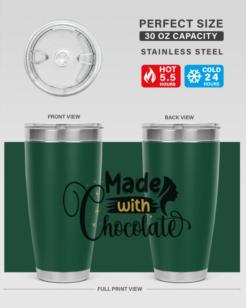 Made with chocolate Style 24#- women-girls- Tumbler