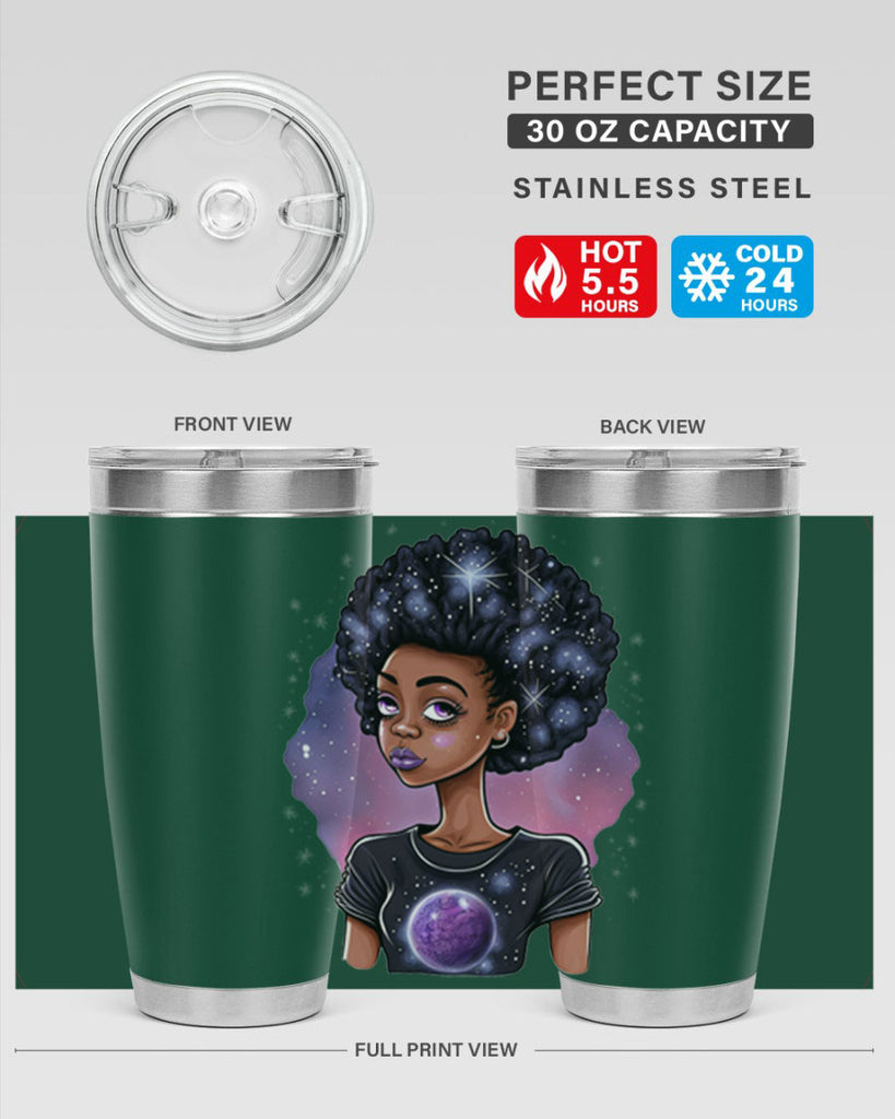 Sparkling Black Girl Design 11#- women-girls- Tumbler