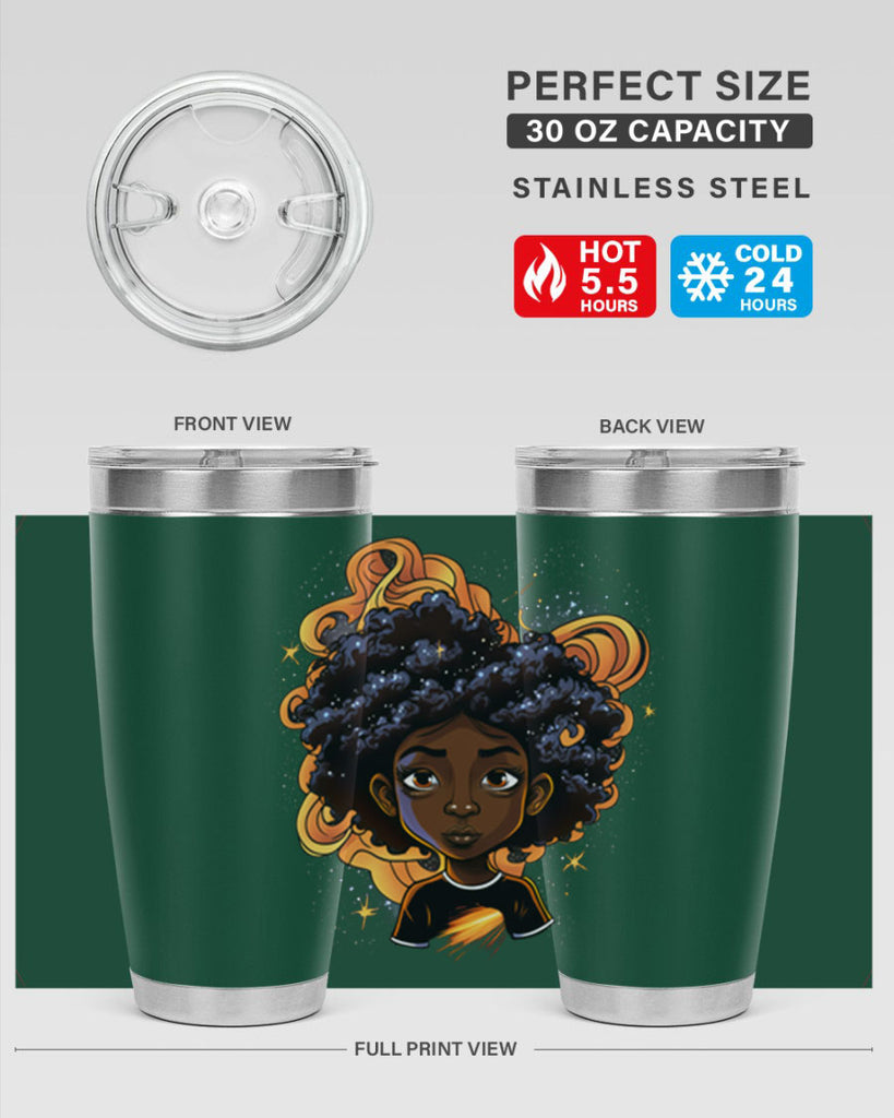 Sparkling Black Girl Design 12#- women-girls- Tumbler