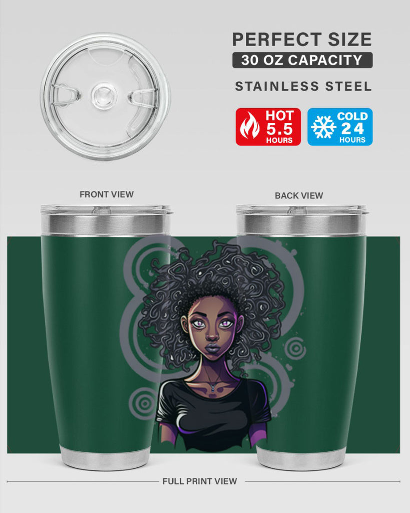 Sparkling Black Girl Design 14#- women-girls- Tumbler