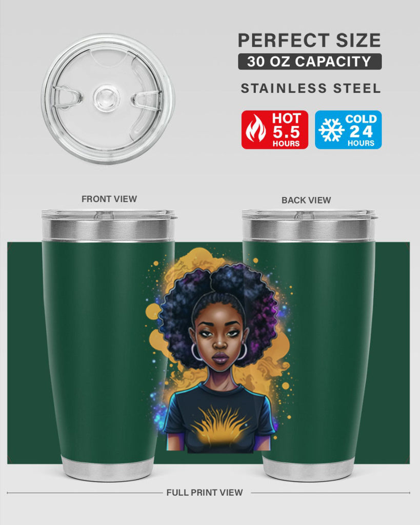 Sparkling Black Girl Design 15#- women-girls- Tumbler