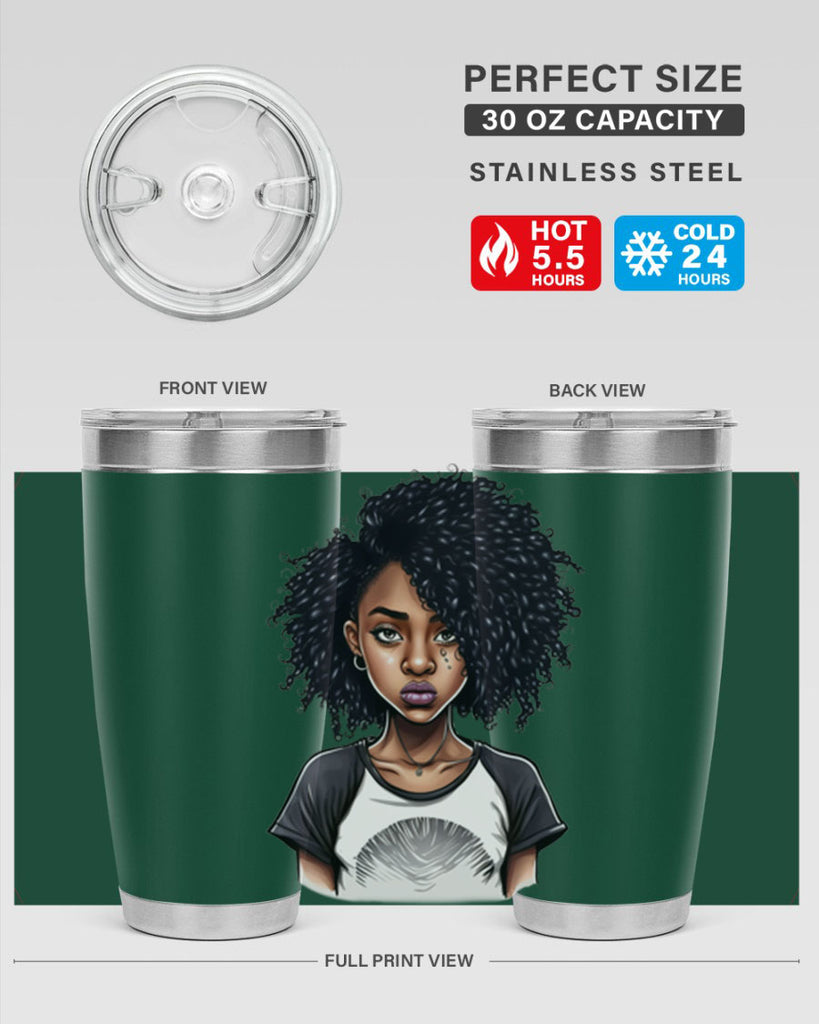 Sparkling Black Girl Design 18#- women-girls- Tumbler